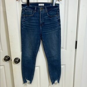 LOFT high waist skinny ankle jeans size 28 / 6 inseam 24” blue jeans